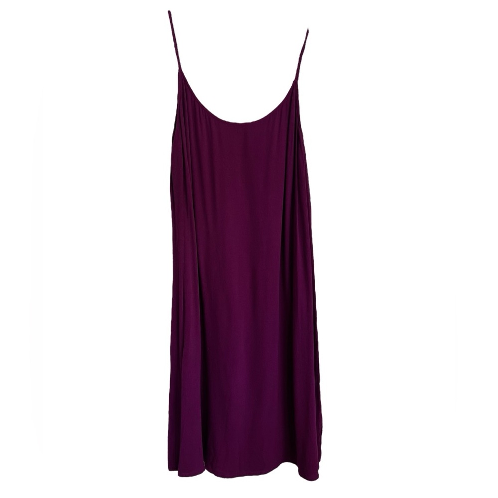 Eileen fisher women magenta rayon dress large